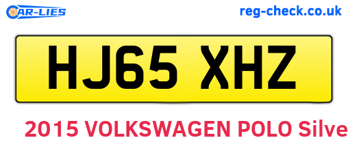 HJ65XHZ are the vehicle registration plates.