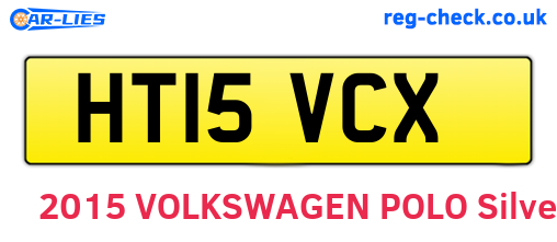 HT15VCX are the vehicle registration plates.