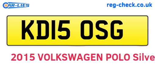 KD15OSG are the vehicle registration plates.
