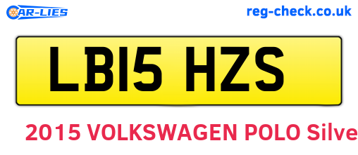 LB15HZS are the vehicle registration plates.