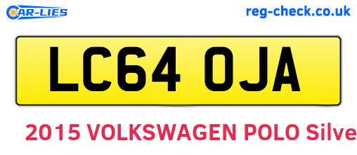 LC64OJA are the vehicle registration plates.