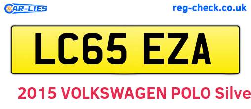 LC65EZA are the vehicle registration plates.