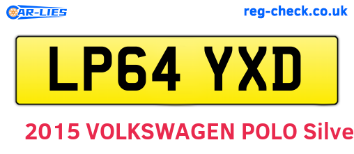 LP64YXD are the vehicle registration plates.