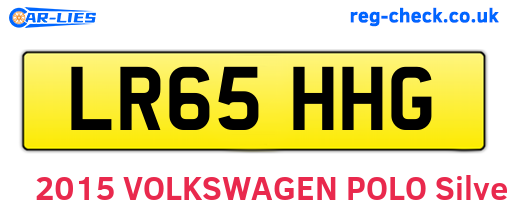 LR65HHG are the vehicle registration plates.