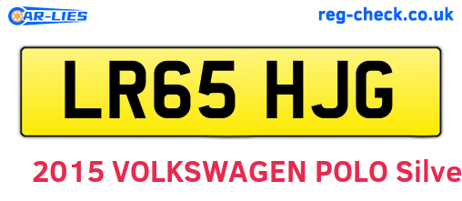 LR65HJG are the vehicle registration plates.