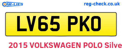 LV65PKO are the vehicle registration plates.