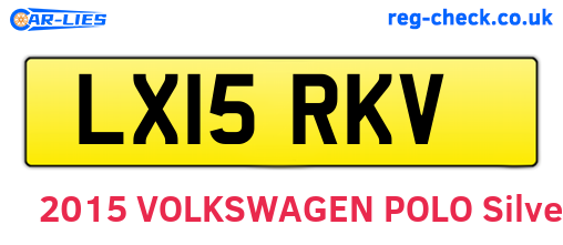 LX15RKV are the vehicle registration plates.