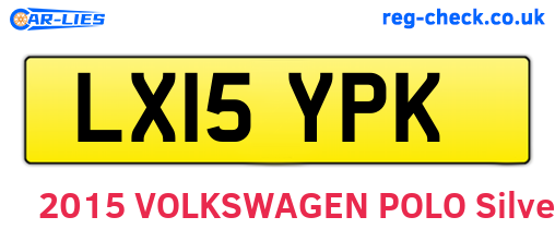 LX15YPK are the vehicle registration plates.