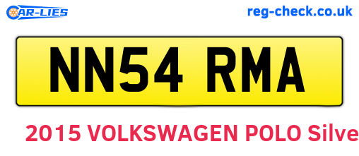 NN54RMA are the vehicle registration plates.
