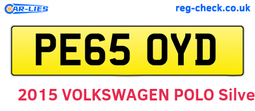 PE65OYD are the vehicle registration plates.