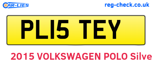 PL15TEY are the vehicle registration plates.