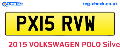 PX15RVW are the vehicle registration plates.