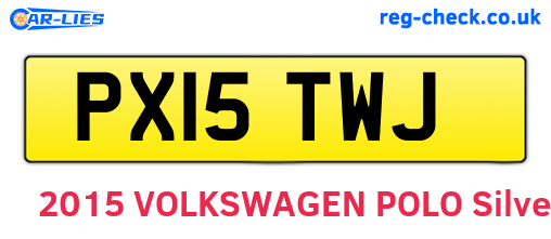 PX15TWJ are the vehicle registration plates.