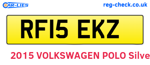RF15EKZ are the vehicle registration plates.