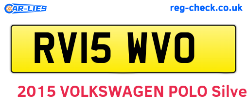RV15WVO are the vehicle registration plates.