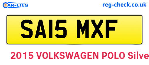 SA15MXF are the vehicle registration plates.