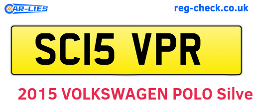 SC15VPR are the vehicle registration plates.