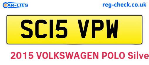 SC15VPW are the vehicle registration plates.