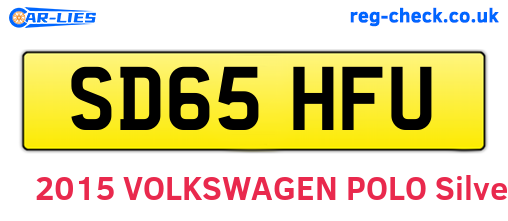 SD65HFU are the vehicle registration plates.