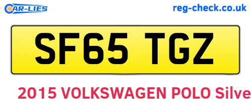 SF65TGZ are the vehicle registration plates.