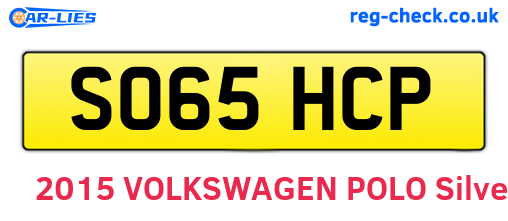 SO65HCP are the vehicle registration plates.