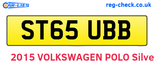 ST65UBB are the vehicle registration plates.