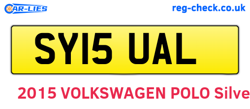 SY15UAL are the vehicle registration plates.