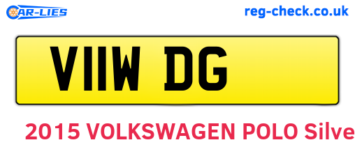 V11WDG are the vehicle registration plates.