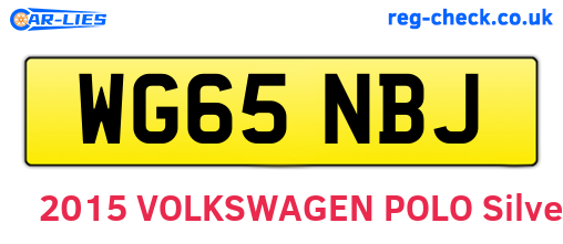 WG65NBJ are the vehicle registration plates.