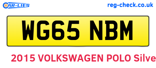 WG65NBM are the vehicle registration plates.