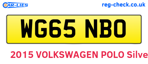 WG65NBO are the vehicle registration plates.
