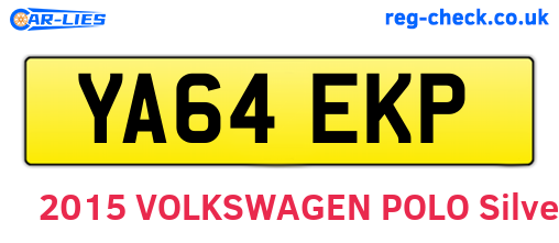 YA64EKP are the vehicle registration plates.