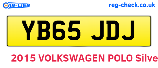 YB65JDJ are the vehicle registration plates.