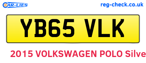 YB65VLK are the vehicle registration plates.