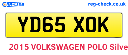 YD65XOK are the vehicle registration plates.