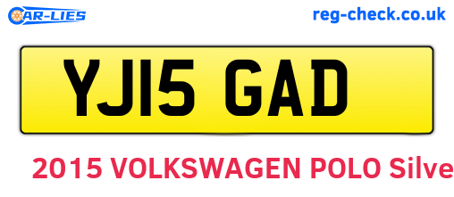 YJ15GAD are the vehicle registration plates.