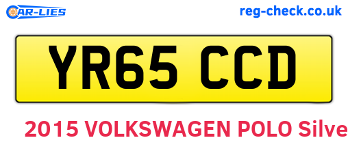 YR65CCD are the vehicle registration plates.
