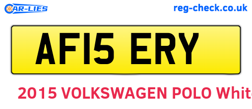 AF15ERY are the vehicle registration plates.