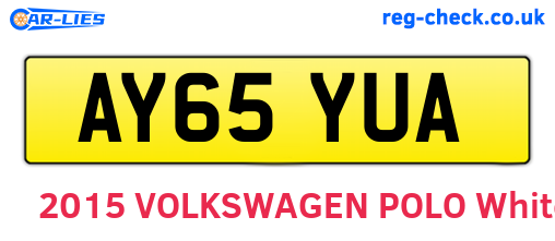 AY65YUA are the vehicle registration plates.