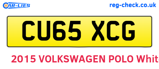 CU65XCG are the vehicle registration plates.