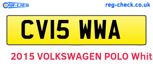 CV15WWA are the vehicle registration plates.