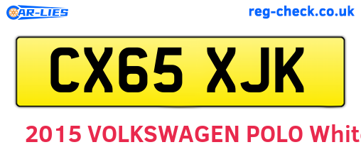 CX65XJK are the vehicle registration plates.