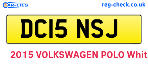 DC15NSJ are the vehicle registration plates.