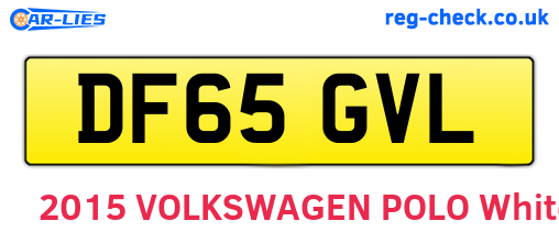 DF65GVL are the vehicle registration plates.