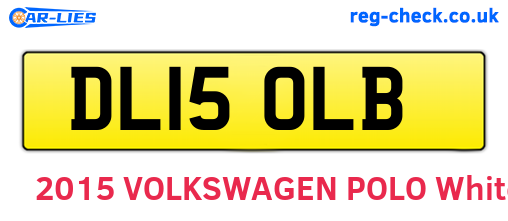 DL15OLB are the vehicle registration plates.
