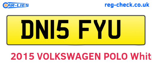 DN15FYU are the vehicle registration plates.