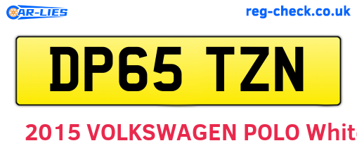 DP65TZN are the vehicle registration plates.