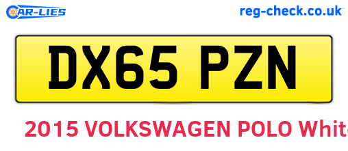 DX65PZN are the vehicle registration plates.