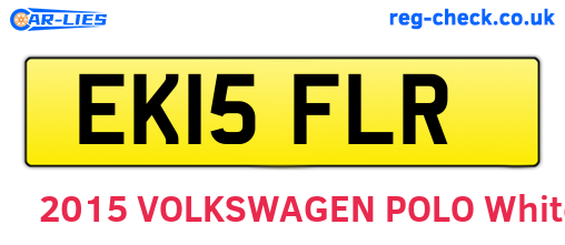 EK15FLR are the vehicle registration plates.