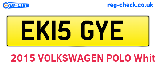 EK15GYE are the vehicle registration plates.